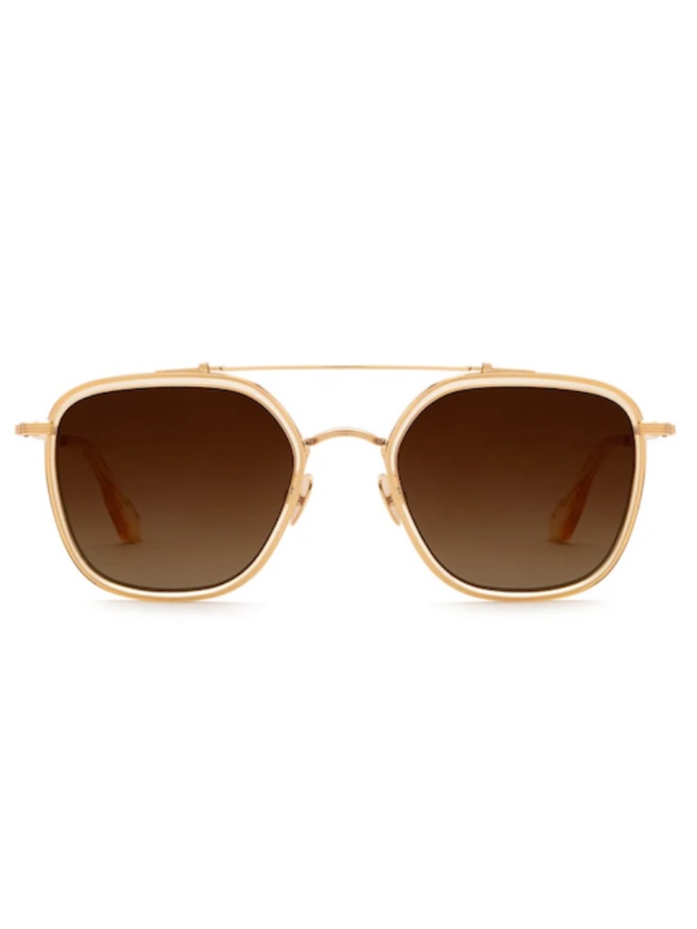 BRAND NEW Krewe Austin 18K Titanium + Champagne Polarized Sunglasses - Unisex